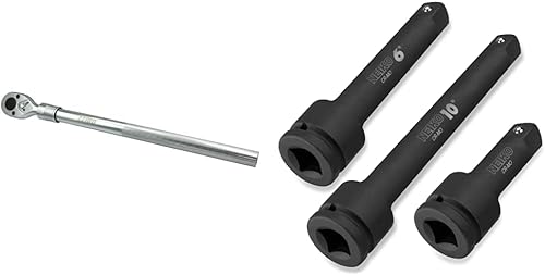 EZRED Trinquete extensible de 34 pulgadas con eje de bloqueo telescópico de acero reforzado y barra de extensión de impacto NEIKO 00236A de 34