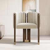 homary Velvet Fluted Accent Chair for Living Room with Wood Frame, High Resilience...