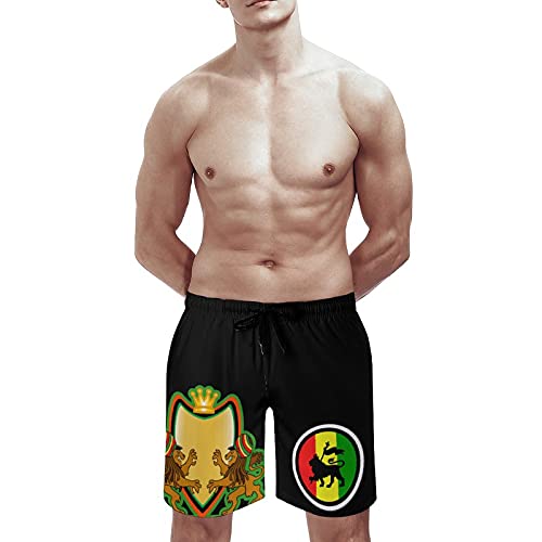 YeneSen-Rasta-Culture-Mens-Board-Beach-Shorts-Swimwear-Workout-Rastafarian-Rasta-Lion-Rasta-Lion-Basketball-Shorts-Pants