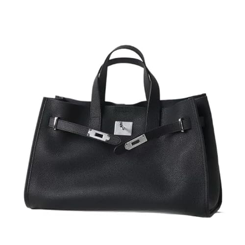 HaiPomo Leather Totes Handbag Shoulder Bag Sling Hobo Commuter Crossbody Bag Large Capacity Locker Versatile Casual Luxury (A)