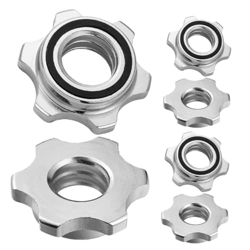 Cabilock 6pcs Barbell Nut Slip Security Lock Collar for Dumbbell Bars High Strength Easy Installation Compatible with Multiple Equipment Models