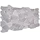 3D Wandpaneele, 10er-Set, Abdeckung von 4,6 qm – Dekorative Wandverkleidung aus Kunststoffplatten, Panel Größe 96 x 48 cm für Küche, Wohnzimmer, Bad, Büro – Graue Wilde Steinoptik Wandpaneele Muster