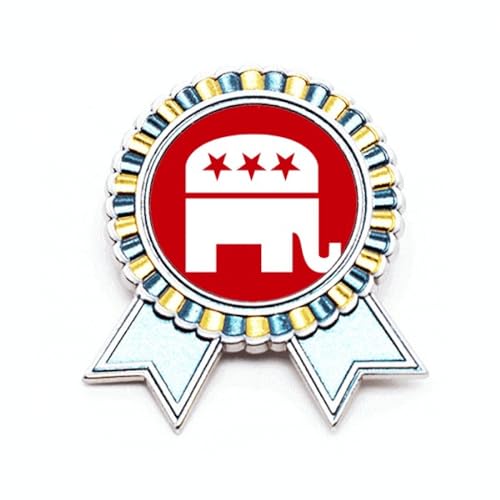 Broche éléphant américain rouge, le cadeau idéal en métal pour militant républicain
