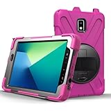 Kompatibel mit/Ersatz für Samsung Galaxy Tab Active 2 8 Zoll 2017 T390/T395/T397, robuste Schutzhülle, stoßfest, HDWA (Rosenrot)