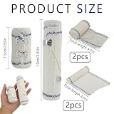 Zestaw 4 elastycznych bandaży kompresyjnych 15 cm x 4,5 m i 7,5 cm x 4,5 m – medyczne bandaże sportowe z metalowymi klipsami, hipoalergiczne do urazów sportowych, pielęgnacji ran i pielęgnacji