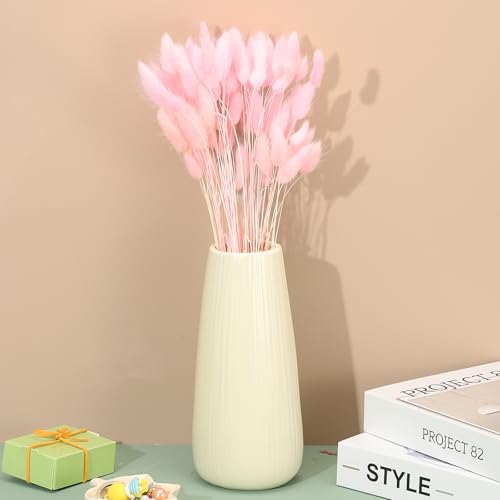 Herbe de Pampa Queue de Lapin Rose Premium PATIKIL 120pcs
