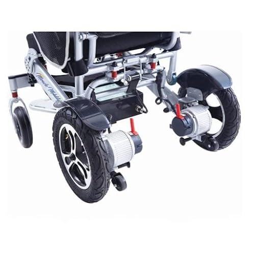 Miracle Mobility Platinum 8000 Electric Wheelchair, 61 Lbs, Foldable, Aluminum, Portable, Compact, With Two Powerful Motors, Approved For Airline Travel (Silver) #TOP2