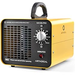 Airthereal MA10K-PRO Ozone Generator - High Capacity O3 Machine for Areas of 3500+ Square Feet, Home Ionizer Odor Remover, Yellow