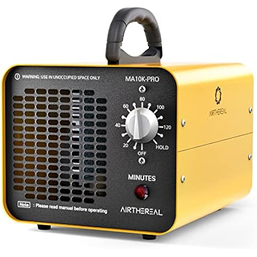 Airthereal MA10K-PRO Ozone Generator, 3500 Sq Ft, Yellow