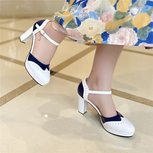 Image of FOREADA Mary Janes for Women Platform Heels Bow Kawaii Shoes Vintage Dress Pumps
