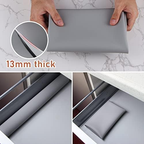 Webake Silicone Mat Large Heat Resistant 60 × 40 cm Multipurpose Nonstick Pastry Baking Mat for Worktops, Countertop Protector, Resin, Art and Craft Mat 24 x 16 Inch (Grey)
