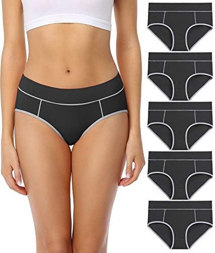 wirarpa Unterhosen Damen Unterwäsche Baumwolle Taillenslip High Rise Slip 4er Pack