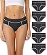 Damen Slips Wirarpa Unterhosen Midi Taille aus Baumwolle