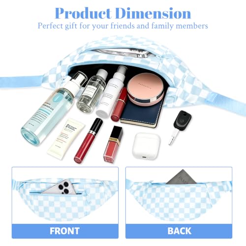 Image of MAXTOP Checkered Fanny Pack for Women Men Crossbody Bag Waist Pack with Adjustable Strap Lightweight Travel Sling Bag for Festivals Hiking School and Daily Activities