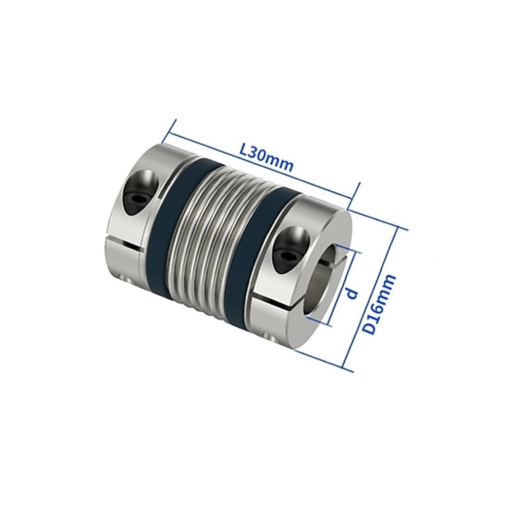 Accoppiamento universale per macchina utensile con giunto elastico in lega di alluminio CNC LB D16L27/30 (LB-D-D16L27-3X3)