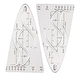 2 Stück Parabelschablone Mathe, Geometrie Kurvenschablone,Parabel...