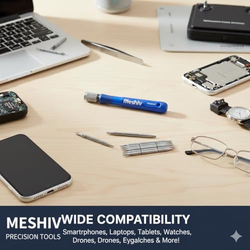 Image of Screwdriver Tool Kit with 8 Bits interchangable Dual Side for Opening and Repairing Mobiles, PDA, Laptop with Openers and Tweezer (8 IN 1 Screwdriver Set)