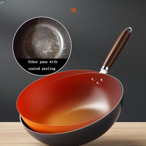 Wok de hierro tradicional con tapa 32 cm miniatura 7