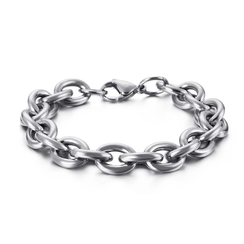 Image of THE MEN THING CIRCLELINK - 8mm Pure Stainless Steel European trending Style, O-shaped 7-9 inch Bracelet for Men & Boy