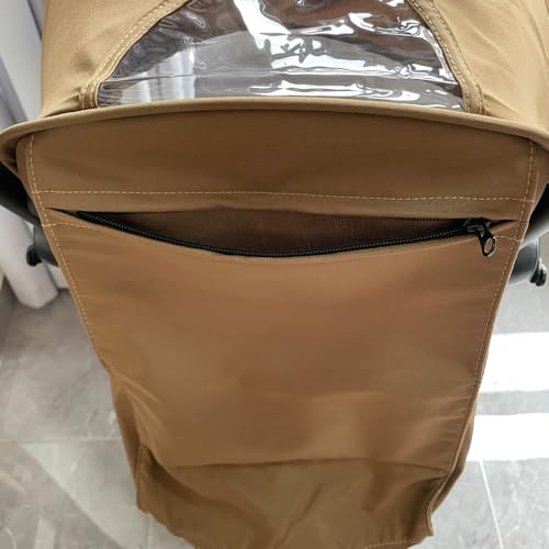 Image of Baby Stroller Seat Cushion and Canopy Compatible with Babyzen YOYO 2 and YOYO+, Pushchair Accessories Replacement Kit, Waterproof Double-Layer Fabric (Coffee Color)