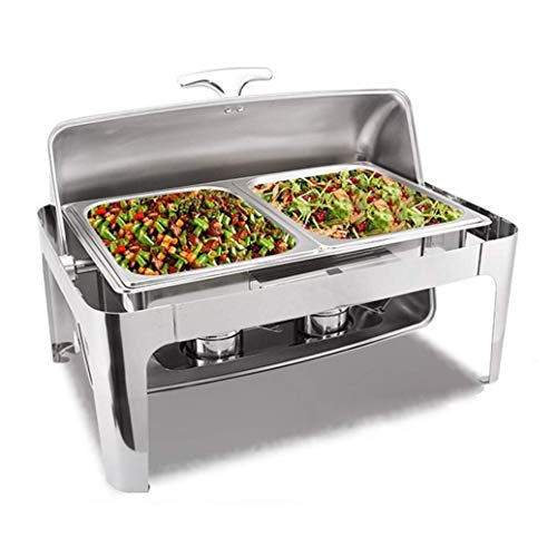 HSBAIS Speisenwärmer Buffetwärmer, 9 Qt Full Size Rechteckig Wärmebehälter Edelstahl Chafing Dish mit Deckel für Buffets…