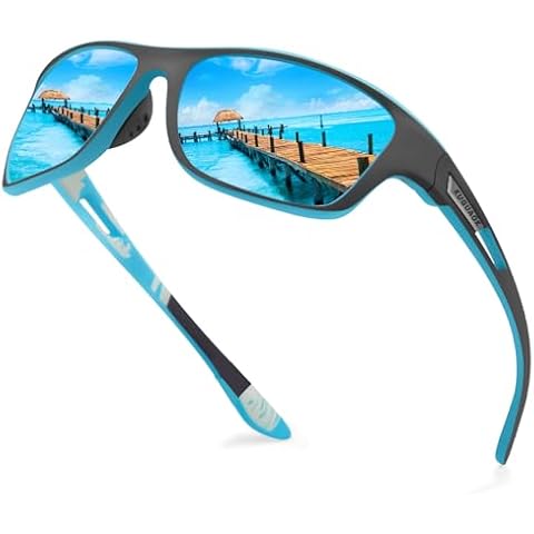 KUGUAOK Polarized Sports Sunglasses for Men Driving Cycling Fishing Sun Glasses 100% UV Protection Goggles Cover