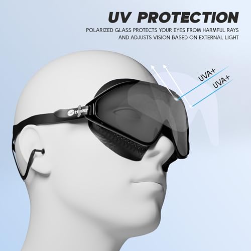 Image of KONEX Swimming Goggles | UV Protected Big Frame Lens | Anti-Fog & Anti-Leak Soft | Effective - Black