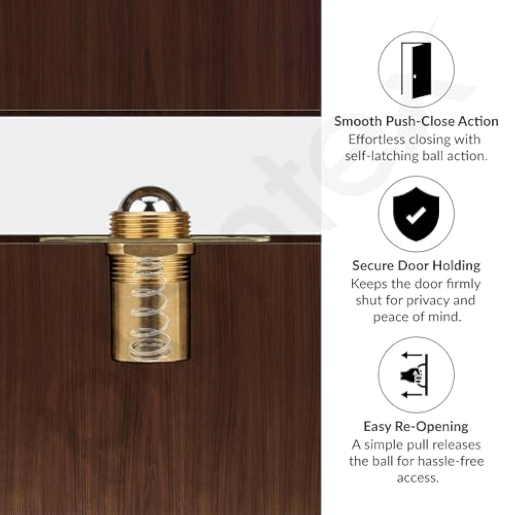 Stainless Steel Pull Push Door Handle Lock Set