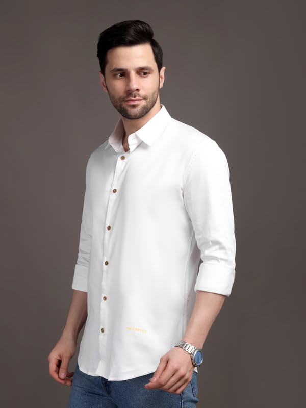 Image of The Stripp & Co Men's Full Sleeve Cotton Solid Shirt | Regular Fit Casual | Soft & Breathable Fabric | Button-Down Collared Formal,& Office Wear | Everyday Shirt | Sizes M to 2XL