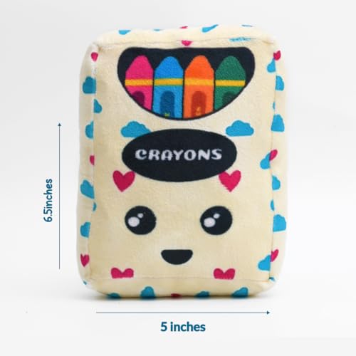 Image of Mutt of Course Xtra Crayons 3 Toys in 1 | Plush Toy for Dogs | Dogs 3 in 1 Toy with Squeaker