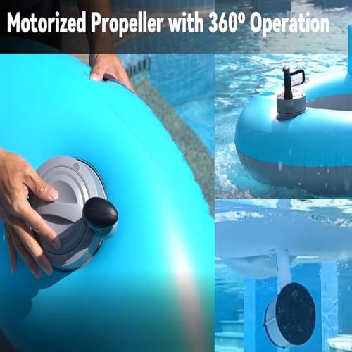 Image of Inflatable River Tube Float - River Run for Adult Heavy Duty Motorized Tubes Floating with Backrest for Party Summer Water Beach