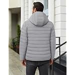 COOFANDY Mens Packable Puffer Jacket Lightweight Hooded Insulated Winter Coat Windproof Zipper Down Jacket - Image 4