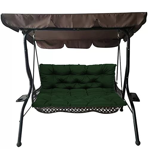 Cojín para columpio de 3 plazas exterior con respaldo impermeable para muebles patio