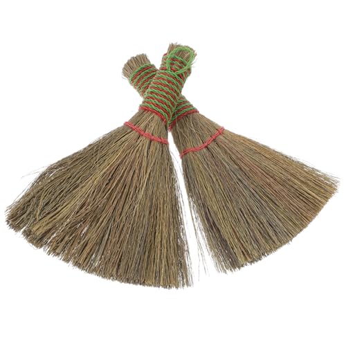 Happyyami 2Pcs Hand Made Dust Brush Broom for Desktop Cleaning Ergonomic Small Hand Broom for Home Office and Efficient Dust Removal Tool Great Housewarming Present