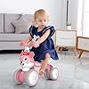 XIAPIA Baby Balance Bike 1 2 year old Toddler Ride on Toys Trike Birthday Gift for 1 Year Old Girls Bike Walker No Pedals for 10-36 Months Baby (Pink Mouse)