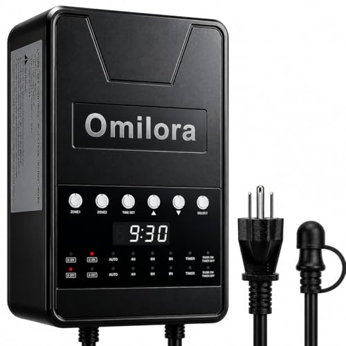 200W Low Voltage Landscape Transformer, Outdoor Lighting Transformer with Timer &amp; Photocell Sensor, 120V AC to 12V/14V AC, Weatherproof for Pathway Garden Lights
