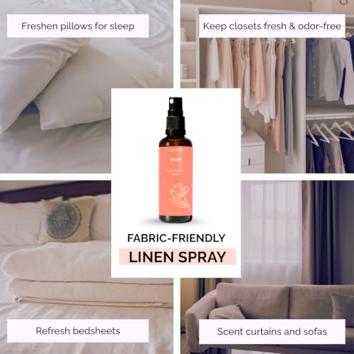 Image of Rose Air Freshener Spray for Room, Linen & Pillow 100ml by Aromafume