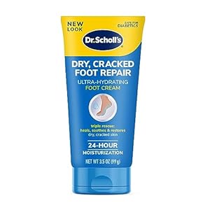 Dr Scholl’s Dry, Cracked Foot Repair Ultra-Hydrating Foot Cream 3.5 oz, Lotion with 25% Urea for Dry Cracked Feet, Heals and Moisturizes for Healthy Feet