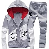 [J.STORE] セットアップ 切替え スポーツ ジップアップ フード付き スウェット パーカー秋冬 秋 冬 秋服メンズ おおきいサイズ 韓国ファッション ユッタリ かっこいい服 かっこいいパーカー メンズパーカー 原宿系 ルームウェア アウター プルオーバー 冬服メンズ パーカーメンズ フルジップパーカー ビッグシルエット秋服 オシャレ 上下セット アウトドア メンズ 4A-J09-GYXL