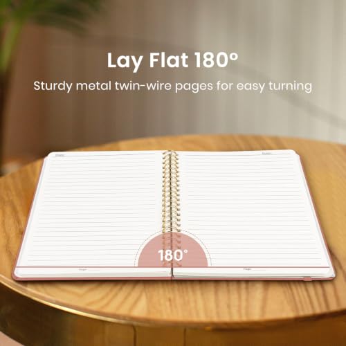 Image of Taja Lined Spiral Notebook for Work, 5.7 inchx7.9 inch Spiral Journal College Ruled