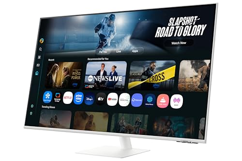 Image of Samsung 43 inch(1.08m) 4K M7 Vision AI Smart Monitor|UHD 3840 x 2160|Smart TV Experience with AI|Type-C|Apple AirPlay|Gaming Bar|Remote|Speakers|Wi-Fi|Bluetooth|AI Picture & Sound|LS43FM701UWXXL|White