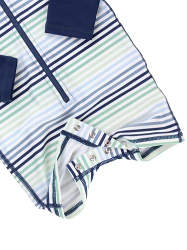 Image of RUGGEDBUTTS Baby /Toddler Boy Swimsuit, One Piece Zipper Rash Guard Sunsuit with UPF 50+ Sun Protection