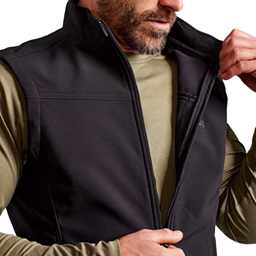 Truewerk Men's Advanced Technical Vest - S3 Solution Sleeveless Jacket Tactical, Breathable, Waterproof, Fleece-Lined With 4-Way Stretch, Small, Black #TOP3