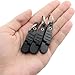 ZCZQC 3 PCS Heavy Tension Snap Release Fishing Clips Lead Line Clips with Key Rings Lure Trolling Side Planer Board Plastic Water Splitting Clips Black for Weights Kite Fishing Tackle