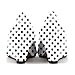 Zamikoo Polka Dots Square Toe Pumps for Women Wedge Heels 5cm Low Heel Slip On Trendy Dress Shoes for Work Causl Normal Daily Leather Patent Polka Dots US Size 12.5