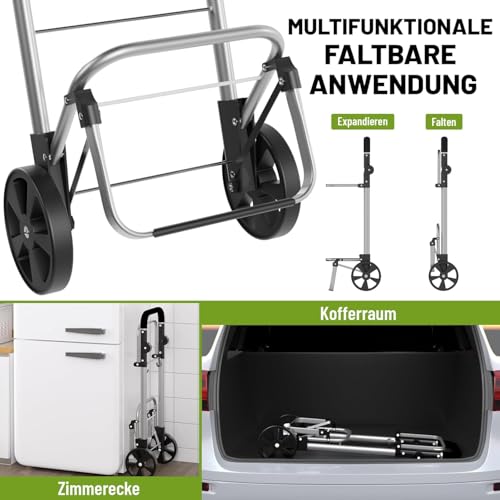 MYHMCT 3in1 Einkaufstrolley, Trolley klappbar mit 50L Kapazität und belastbar bis 50kg,...