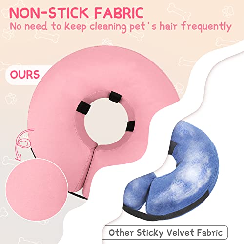 Image of Supet Inflatable Dog Cone Collar Alternative After Surgery, Dog Neck Donut Collar Recovery E Collar to Stop Licking, Soft Dog Cone for Medium Large Dogs