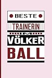  Trainerin Völkerball: Schönes Notizbuch Völkerballtrainerin ein kleines Geschenk als Dankeschön vom Völkerballer Team für beste Sporttrainerin die Völkerball trainiert Geschenkidee von Mannschaft