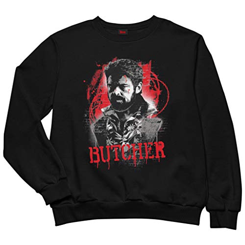 The Boys Billy Butcher Herren Crewneck Sweatshirt Schwarz L | Superhero Merch, Erwachsen-Sweatshirt, Geburtstag Geschenk-Idee für Vati, Sohn,