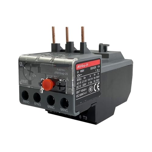Relé de sobrecarga térmica bimetálico J1DSP-25/Z con rango regulable de 9 a 13A 3